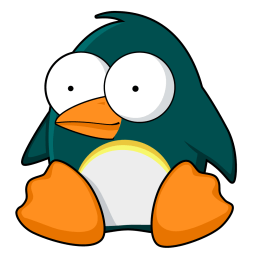 A cute, chubby cartoon penguin, by Foomandoonian