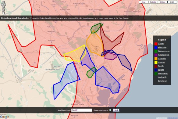 Boundaries - a tool to visualise the shape of neighbourhoods 
