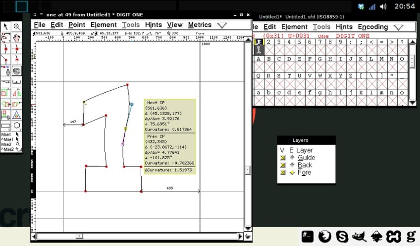 FontForge — screenshot
