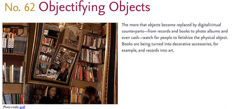 Predictions for 2011 - 62: Objectifying Objects