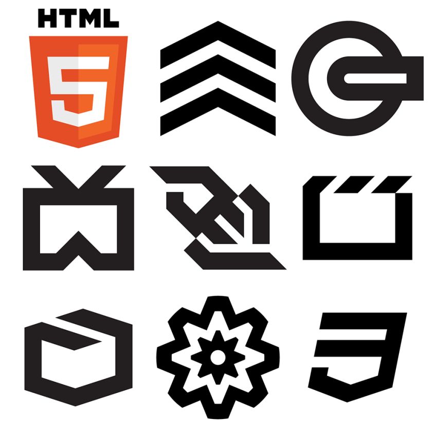 HTML5 logos and icons