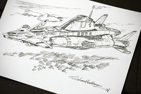 Graham Bleathman Sky Diver sketch