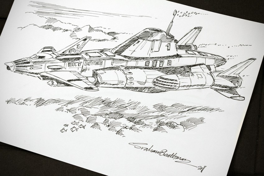 Graham Bleathman Sky Diver sketch