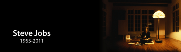 Steve Jobs banner on halfblog.net