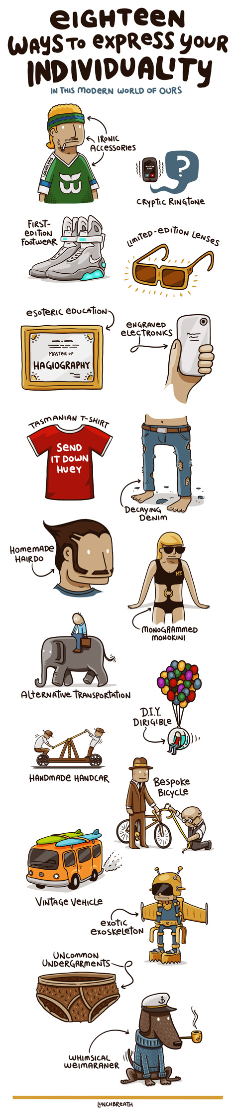 Eighteen Ways to Express Your Individuality