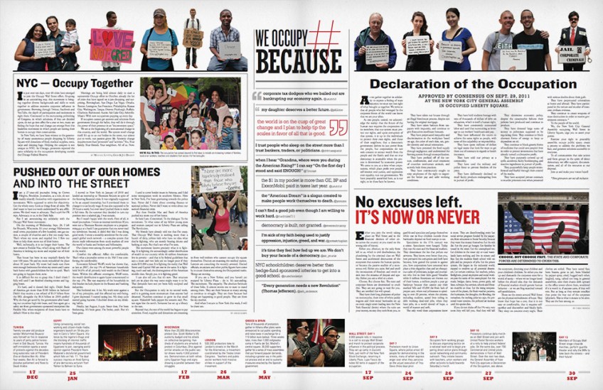 The Occupied Wall Street Journal, centre spread