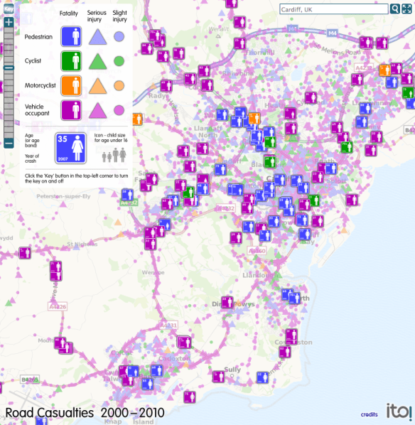 Road traffic accidents, Cardiff, 2000-2010