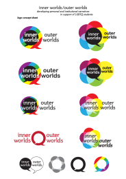 Inner Worlds, Outer Worlds conference logo design sketches