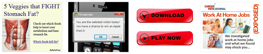 Four adverts found on my WordPress.com blog