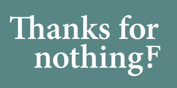 Thanks for nothing F!