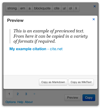 Citation bookmarklet: Preview