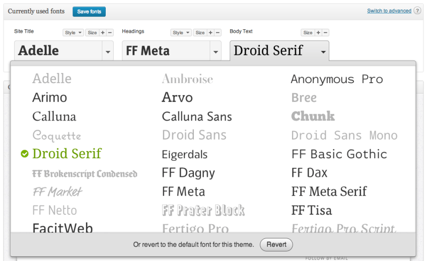 Custom Design: Fonts